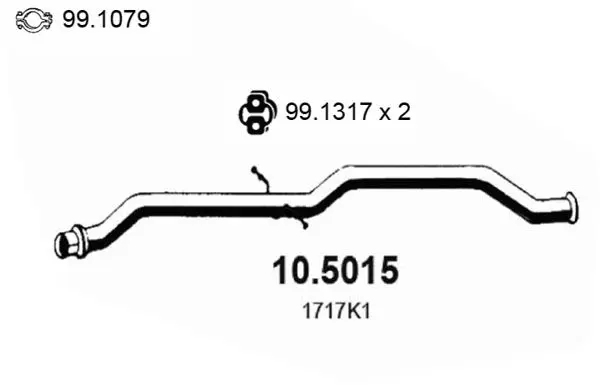 Handler.Part Exhaust pipe ASSO 105015 1