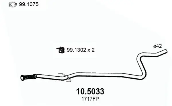 Handler.Part Exhaust pipe ASSO 105033 1