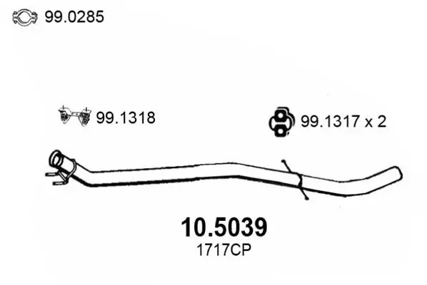 Handler.Part Exhaust pipe ASSO 105039 1