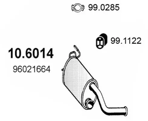 Handler.Part Middle silencer ASSO 106014 1