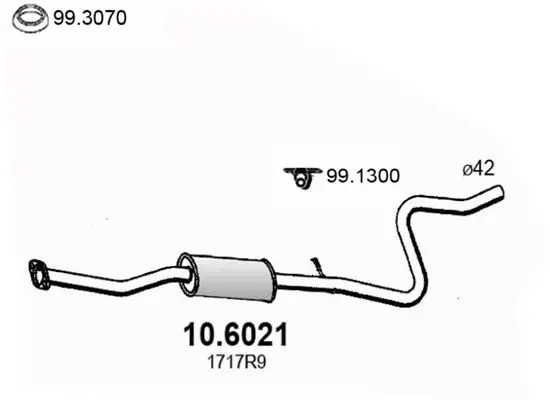 Handler.Part Middle silencer ASSO 106021 1