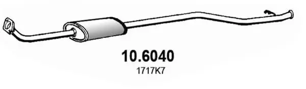 Handler.Part Middle silencer ASSO 106040 1