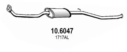 Handler.Part Middle silencer ASSO 106047 1