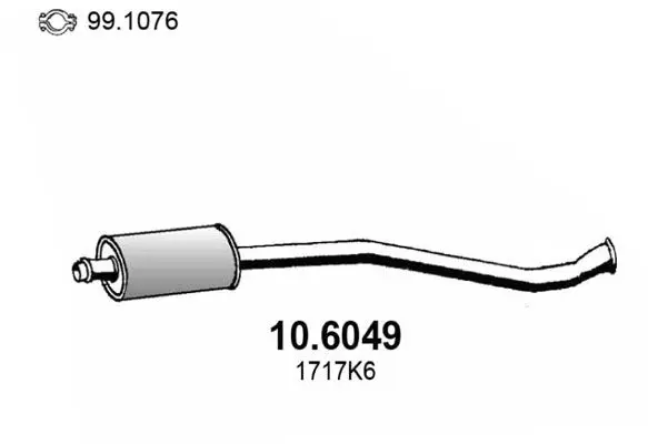 Handler.Part Middle silencer ASSO 106049 1