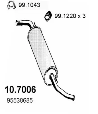 Handler.Part End silencer ASSO 107006 1