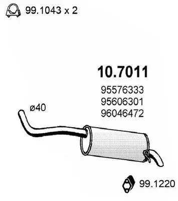 Handler.Part End silencer ASSO 107011 1