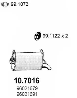 Handler.Part End silencer ASSO 107016 1