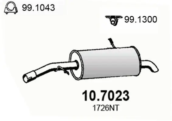 Handler.Part End silencer ASSO 107023 1