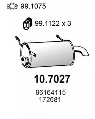 Handler.Part End silencer ASSO 107027 1