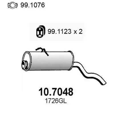 Handler.Part End silencer ASSO 107048 1