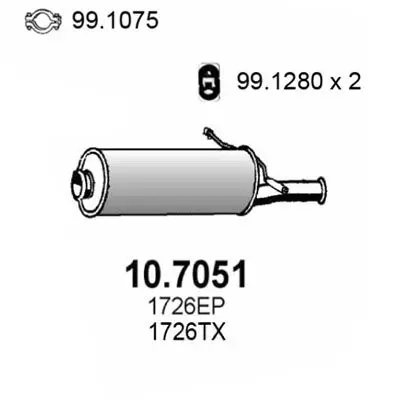 Handler.Part End silencer ASSO 107051 1