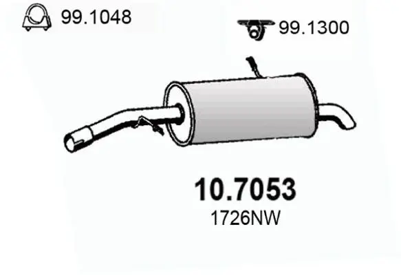 Handler.Part End silencer ASSO 107053 1