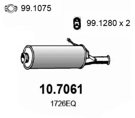 Handler.Part End silencer ASSO 107061 1