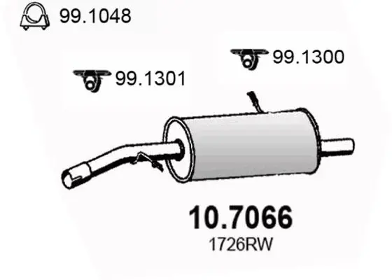 Handler.Part End silencer ASSO 107066 1