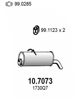 Handler.Part End silencer ASSO 107073 1