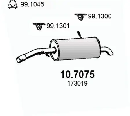 Handler.Part End silencer ASSO 107075 1