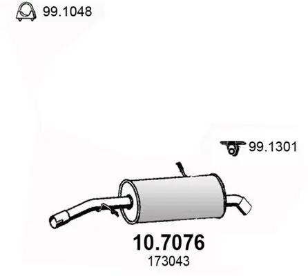 Handler.Part End silencer ASSO 107076 1