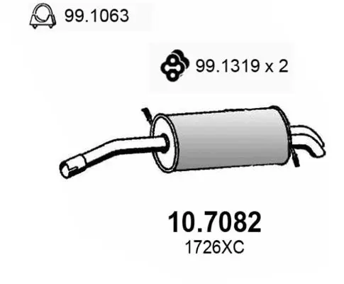 Handler.Part End silencer ASSO 107082 1