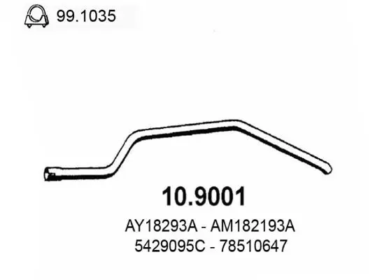 Handler.Part Exhaust pipe ASSO 109001 1