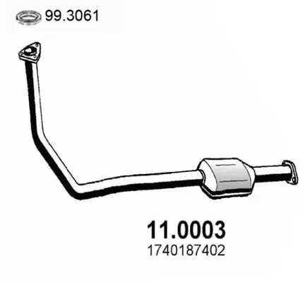 Handler.Part Catalytic converter ASSO 110003 1