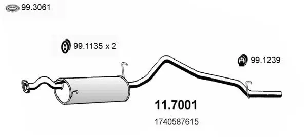 Handler.Part End silencer ASSO 117001 1