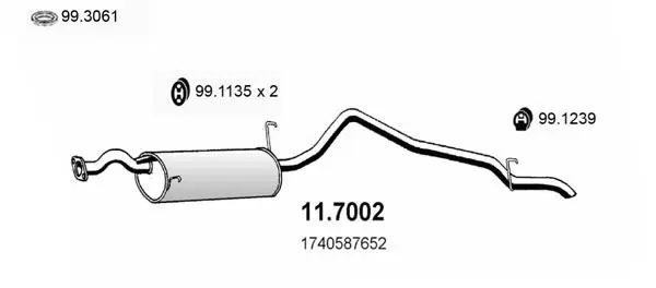 Handler.Part End silencer ASSO 117002 1