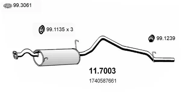 Handler.Part End silencer ASSO 117003 1