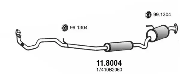 Handler.Part Middle-/end silencer ASSO 118004 1