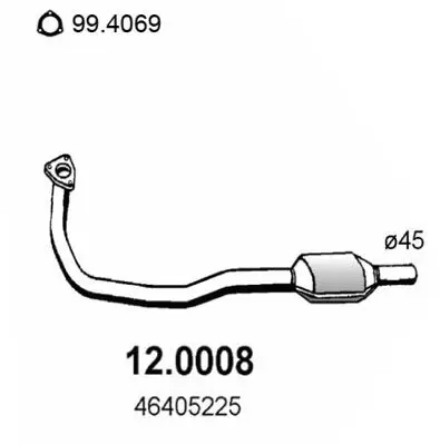 Handler.Part Catalytic converter ASSO 120008 1