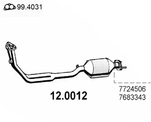 Handler.Part Catalytic converter ASSO 120012 1