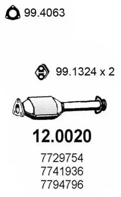 Handler.Part Catalytic converter ASSO 120020 1