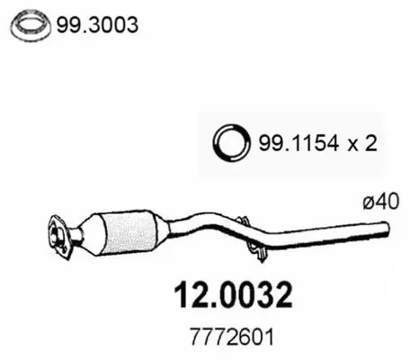 Handler.Part Catalytic converter ASSO 120032 1