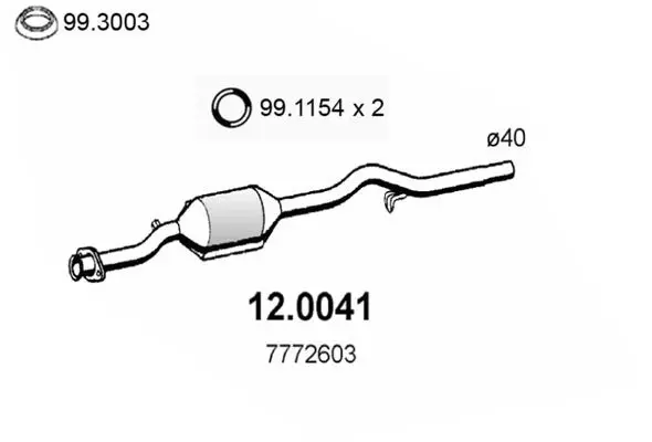 Handler.Part Catalytic converter ASSO 120041 1