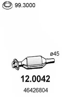 Handler.Part Catalytic converter ASSO 120042 1