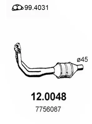 Handler.Part Catalytic converter ASSO 120048 1