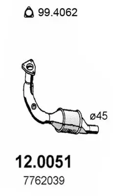 Handler.Part Catalytic converter ASSO 120051 1