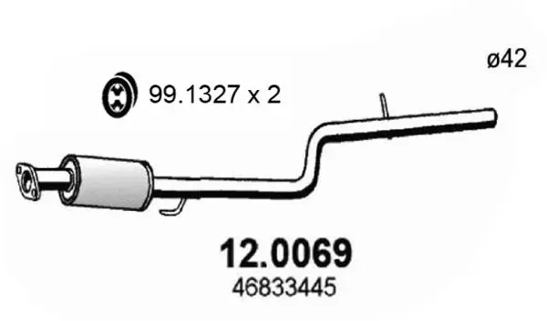 Handler.Part Catalytic converter ASSO 120069 1