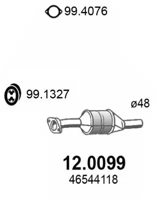 Handler.Part Catalytic converter ASSO 120099 1