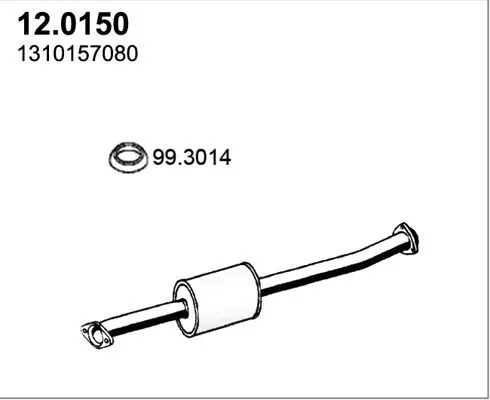 Handler.Part Catalytic converter ASSO 120150 1