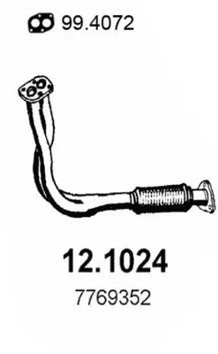 Handler.Part Exhaust pipe ASSO 121024 1