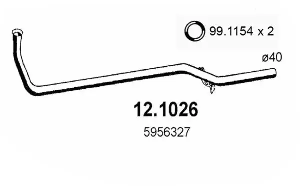 Handler.Part Exhaust pipe ASSO 121026 1