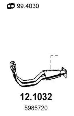 Handler.Part Exhaust pipe ASSO 121032 1