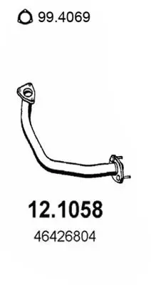 Handler.Part Exhaust pipe ASSO 121058 1