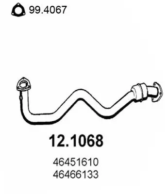 Handler.Part Exhaust pipe ASSO 121068 1