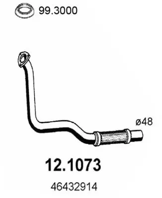 Handler.Part Exhaust pipe ASSO 121073 1