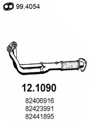 Handler.Part Exhaust pipe ASSO 121090 1