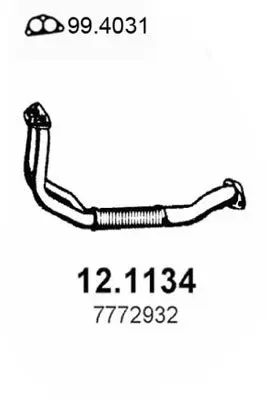 Handler.Part Exhaust pipe ASSO 121134 1