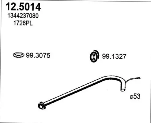 Handler.Part Exhaust pipe ASSO 125014 1