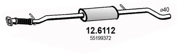 Handler.Part Middle silencer ASSO 126112 1