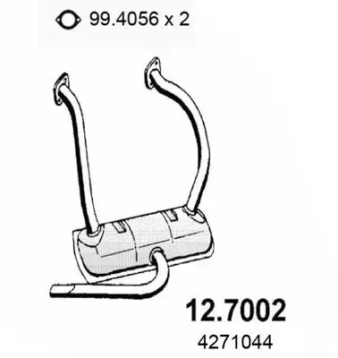 Handler.Part End silencer ASSO 127002 1